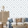 Wallpaper Casual Checkerboard White and Light Gray 50x1000