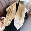 Lightweight 90x90cm Square Scarf Women Navy Style Sun Protection Silk-Like Feel Wear Chic Versatile Accessory