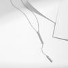 MODIAN S925 Sterling Silver Elegant Y-Chain Necklace with Full Diamond for Women