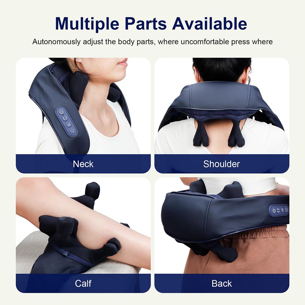 10-Heads Strong Hand Pinching Neck And Shoulder Massager Wireless Trapezius Back Waist Neck Cervical Kneading Massage Shawl