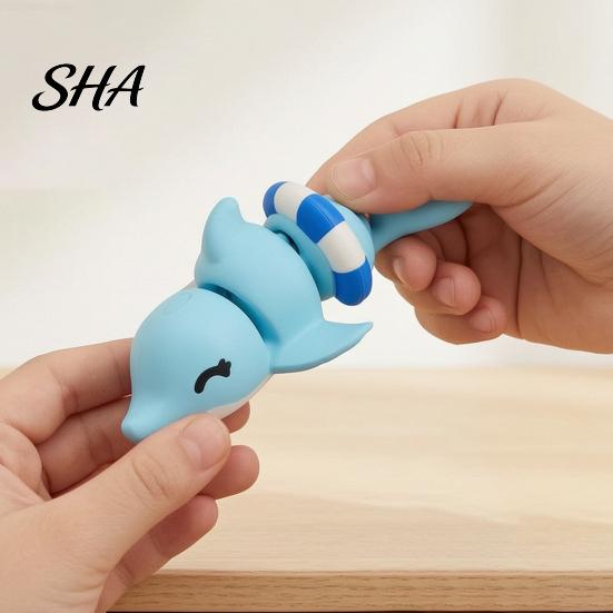 Dolphin Fidget Toy 3D Printed Articulated Figurine, Swim Ring Toy, Marine Animal Flexible Joints Decor for Backpack Handbag Purse Charm Backpacks