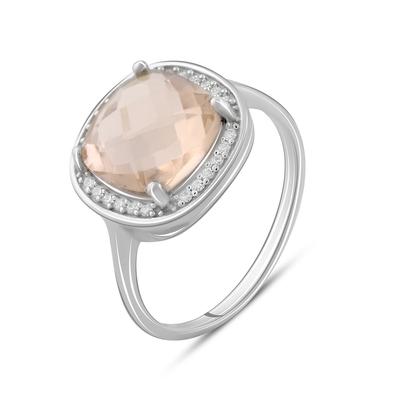 Nano 3.673ct Silver Morganite Ring (2090052)