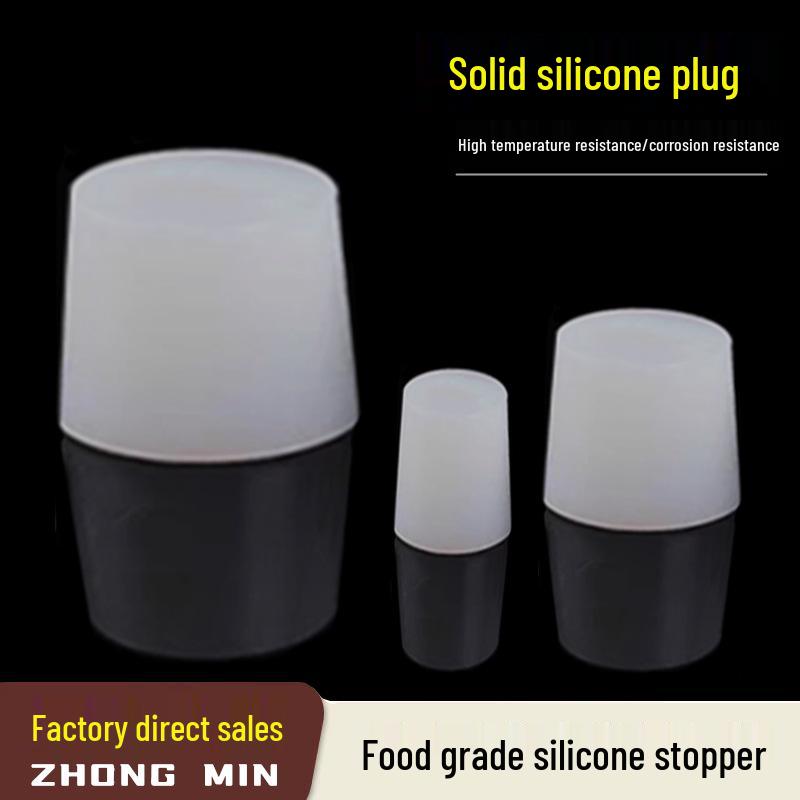 Food-Grade Silicone Stopper: Solid Rubber Plug for Wine Bottles, Erlenmeyer Flasks, Test Tubes, & More.