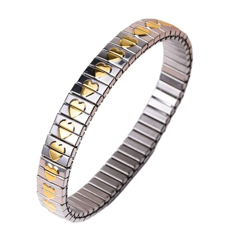 Elegant Adjustable Bracelet Jewelry Adjustable Bracelet In Stainless Steel Eye Catching Elastic Wrist Chain Ornament