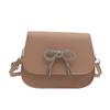 Chic French-inspired Pu Leather Crossbody Bag For Women Stylish Summer 2024 Shoulder Bag With Bowknot