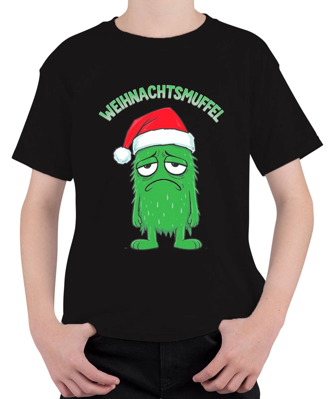 WEIHNACHTSMUFFEL Weihnachtsgeschenk lustig grünes Monster Mütze Unisex Kinder T- XXL