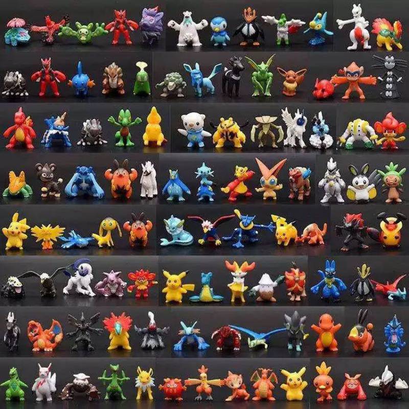 Pokemon Action Figure Toys 144Pcs/120Pcs/96Pcs/72Pcs/48Pcs/24Pcs Mini Figures Model Toy Pikachu Anime Doll Birthday Gifts