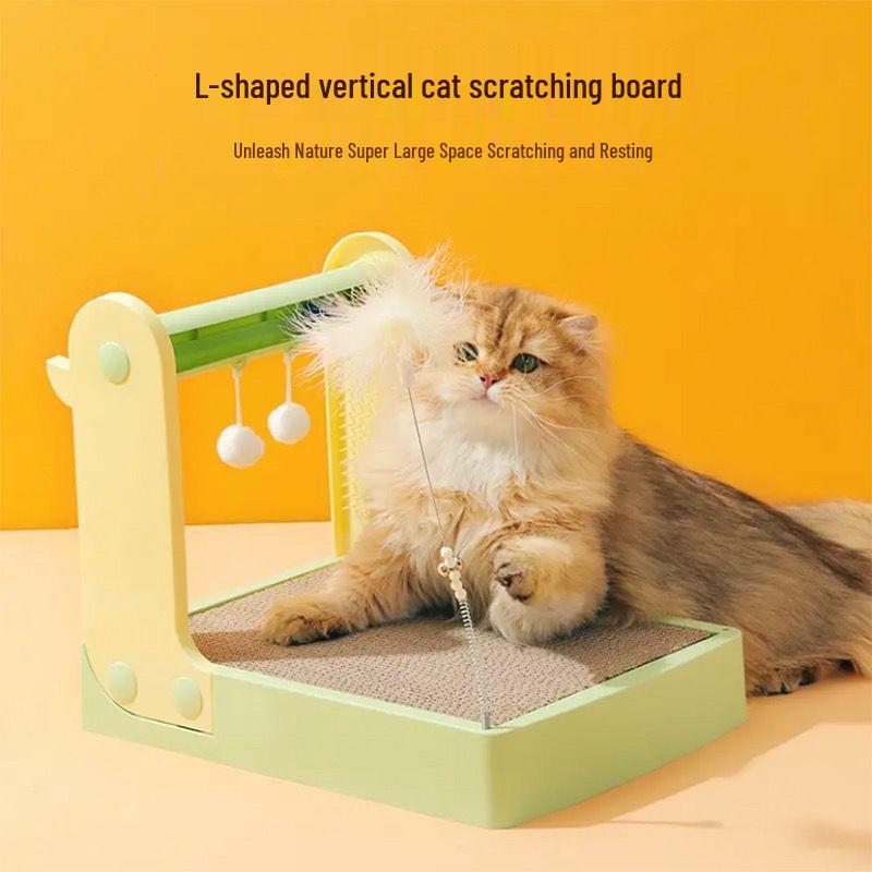 Durable Multifunctional Cat Scratching Board for Kittens (0-6 Months) - Wear-resistant Corrugated Cardboard for Claw Sharpening, No Shedding.