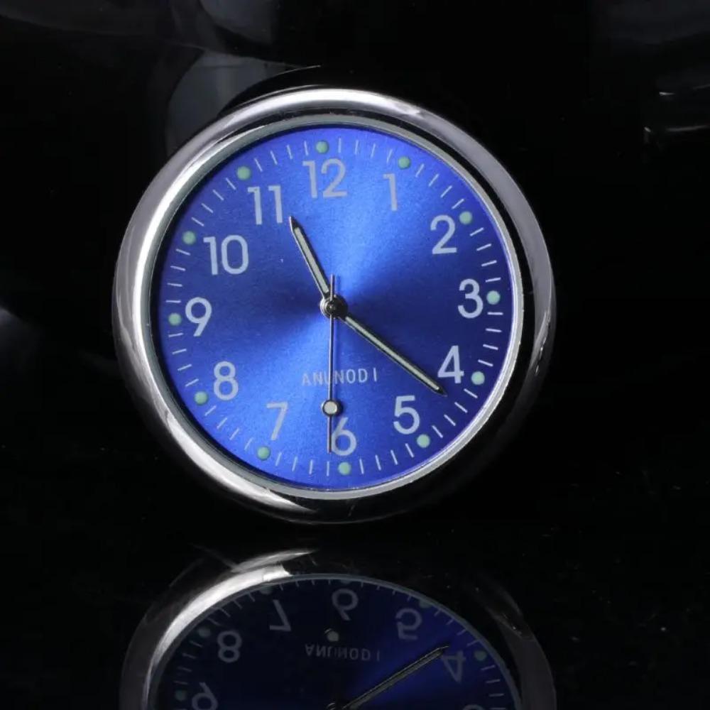Luminous Car Clock with Night Vision Dial - Automotive Dashboard Mini Clock, Glow In Dark Numbers, Interior Car Accessories