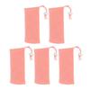 Mesh Soap Pouch Exfoliating Soft Drawstring Design Soap Foaming Net for Body Facial Cleaning Pink 5pcs
