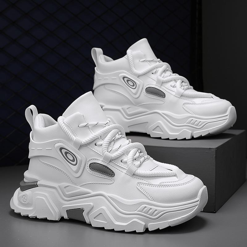 Spring Men's Shoes 2025 New Breathable Shoes Men's Trendy Versatile Platform Sports Shoes Casual Dad Shoes Men's Shoes