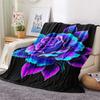 Rose Print Flannel Blanket, High Quality Comfortable for All Seasons, Home Decor, Warmth and Comfort, Perfect for Christmas Gifts