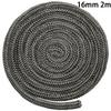 1 peça de Corda de Vedação de Fibra de Vidro Preta para Fogão/Fogão a Lenha 14/16mm 78 Polegadas/2 Metros de Comprimento Vedação de Porta para Fogão a Lenha para Caldeira