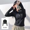 Women's Lightweight Sun Protection Quick-Drying Yoga Top - Ice Silk Short Style for Summer Outdoor Cycling & Running with UV Protection
