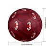 AC Milan logo Size 5 Soccer Ball, Machine-Stitched PVC, Durable & High Bounce, All Ages Fit, fan merchandise, matches & outdoor use.