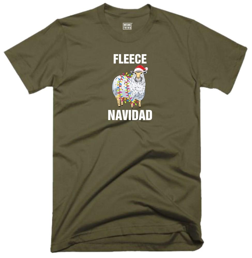 Fleece Navidad T Shirt Christmas Clothing Fun Joke Xmas Lights Festive Gift Top M