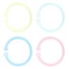 20pcs Plastic Rings Transparent Flexible Loose Leaf Book  Rings for School Home Office Cards D
