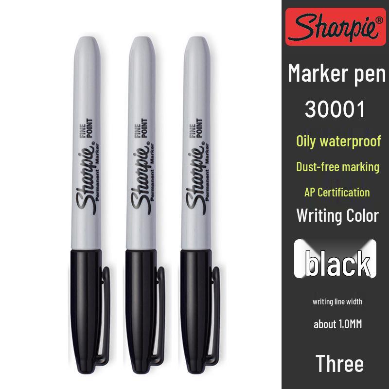 Sharpie Metallic Oil-Based Waterproof Marker Set: Gold, Silver, Black