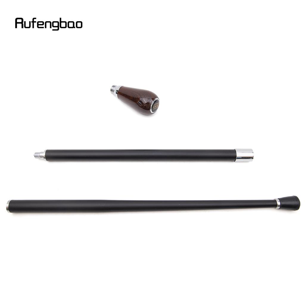 Brauner Holz-Schalthebel, luxuriöser, modischer Gehstock, dekorativer Stock, Gentleman, eleganter Cosplay-Gehstock, Knauf, Crosier, 92 cm
