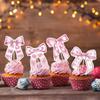 Embellishments Cake Party Butterfly Bow Picks Paper Birthday Celebration Decor