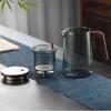 One Click Tea Separation Filtration Glass Teapots With Wood Handle Tea Water Separation Inner Container Tea Pot With Infuser