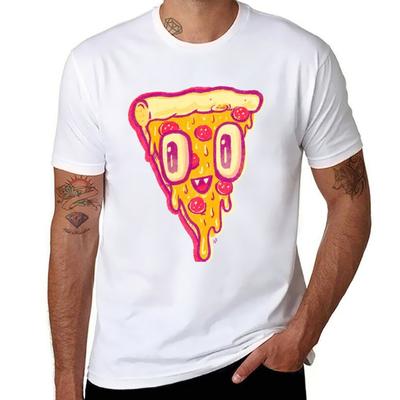 Pizza Face Buddy T-Shirt Black Cotton T-shirt Plain for Man Package T Shirts for Man Slim Fit T-Shirt