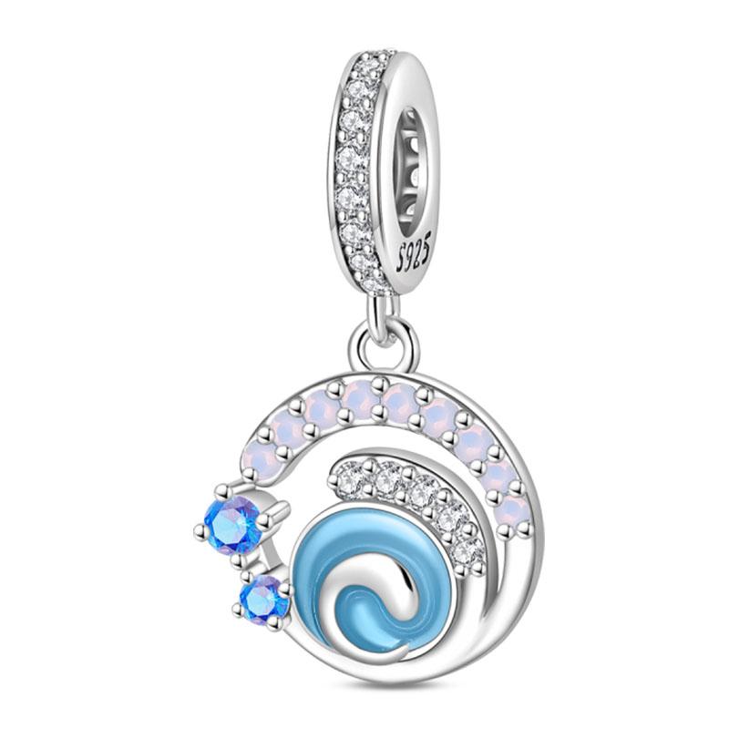 Ocean Trendy 925 Silver Dolphin Crab Boat Beach Charms Beads Fit 3mm Bracelets DIY Thoughtful Fine Jewelry Making Gifts