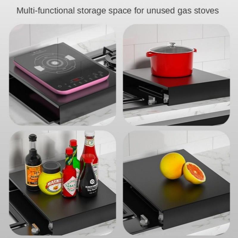 Black Gas Stove Cover 304 Stainless Steel Induction Cooker Rack Bracket Base Plate Cookers Utensils Kitchen Accessories