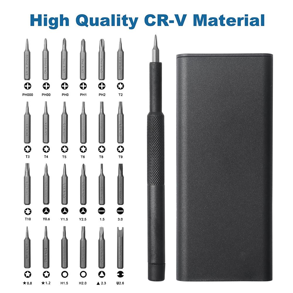 WOZOBUY Precision Screwdriver Set, 25 In 1 Mini Screwdriver, Magnetic Driver Bits Set, Pocket Manual Screwdriver Tool Set