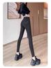 Women's High Waist Tummy Control Velvet Base Layer Pants - 2026 New Style Slim Leg Denim-Look Yoga Pants, Plus Size for Spring and Autumn.