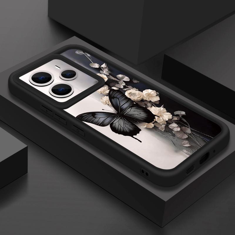 Black Butterfly Pattern TPU Phone Case For Xiaomi 14T Pro 13T Pro Shockproof Soft Silicone Back Cover Fundas For Xiaomi 14T 13T