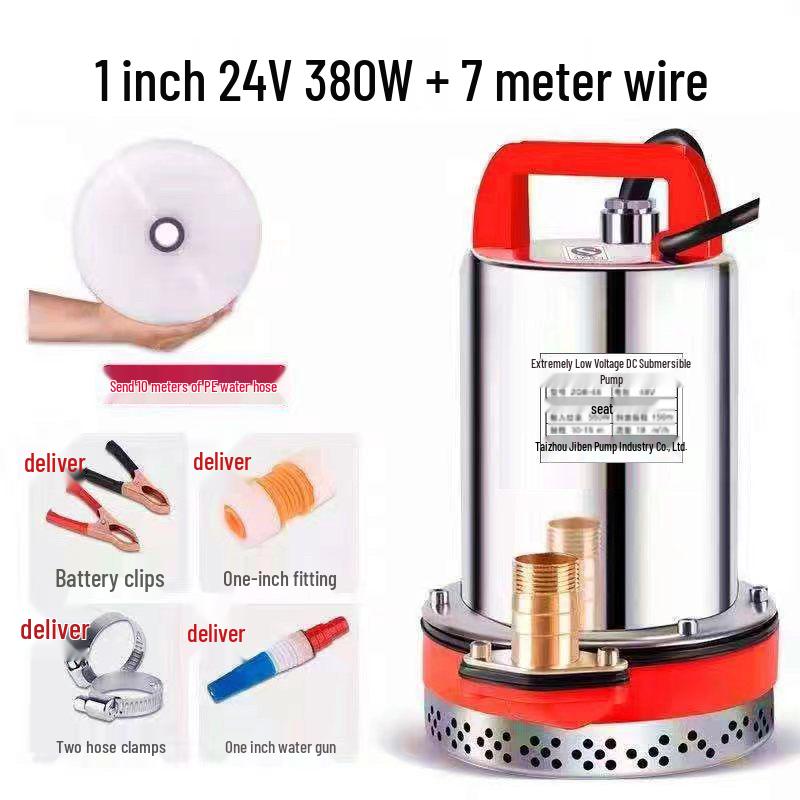 DC Submersible Water Pump for Vegetables and Farming, Compatible with 12V-60V Battery or Electric Vehicle