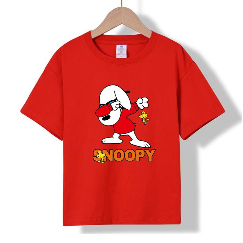 XH89 MINISO 2026 Summer New Printed Cotton Round Neck T-shirt for Children Aged 1-16, Boys and Girls