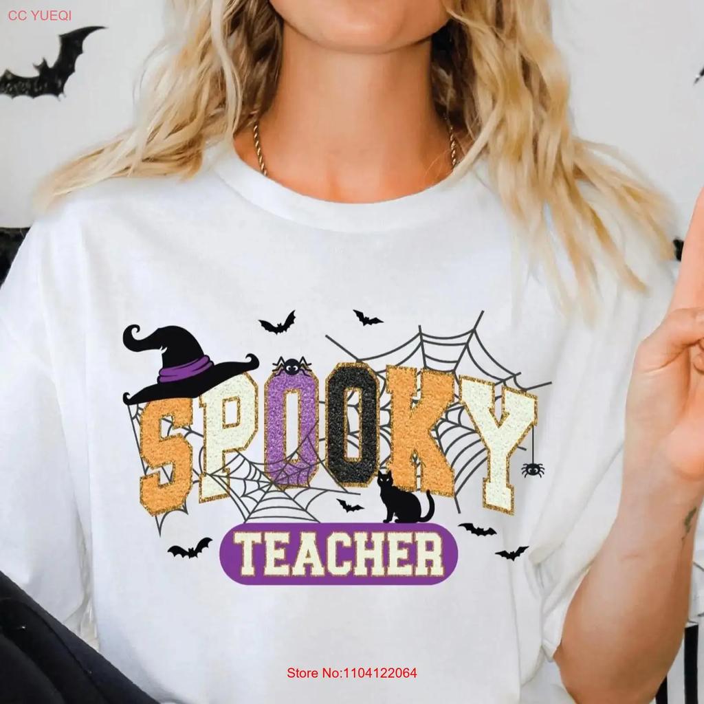 Halloween Teacher T Shirt Spooky Ghost Boo Crew School Party Vintage Unisex Fashion Versatile Designer Clothes