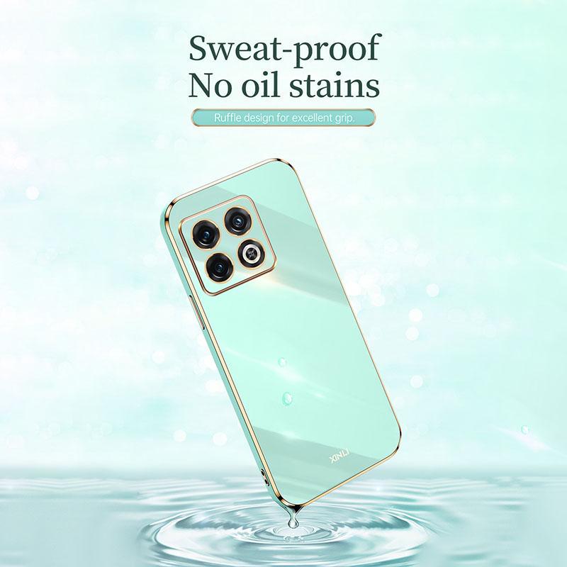 XINLI for OnePlus 10T 5G/Ace Pro 5G Anti-scratch TPU Phone Case,Electroplating Full Camera Lens Protection Cover