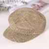 Cappello da Uomo/Donna Estivo Sottile in Paglia Intrecciato a Mano Moda Berretto Newsboy Cappello da Pittore Berretto Lavorato a Maglia con Cordino Cappello di Paglia Traspirante per la Spiaggia