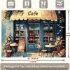2D French Cafe Backdrop, Vintage Coffee Shop Photography Background Banner