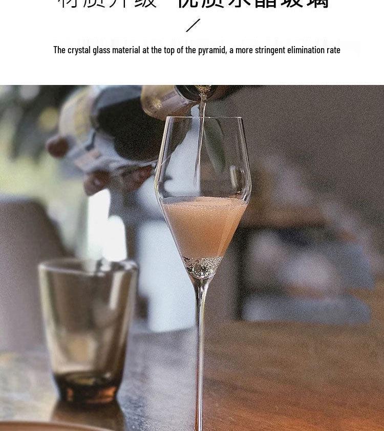 Luxurious Handmade Crystal Champagne Flutes – Ultra-thin, Thin-Stemmed Red and Sparkling Wine Glasses.