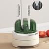 Knife Sharpener with Suction Base Tungsten Steel & Ceramic Grinding Whetstones Portable Tool Sharpener for Kitchen Camping Travel