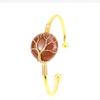 Handmade Copper Wire Winding Round Rough Stone Natural Crystal Bracelet Bracelet Bracelet B66
