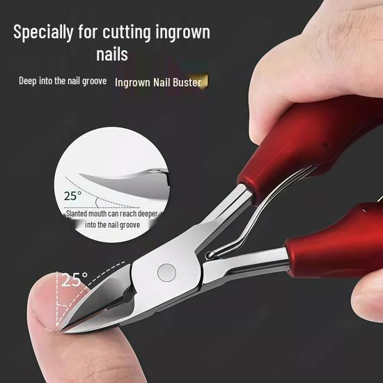 High-End German Pedicure Set: Eagle Beak & Slant Mouth Nail Clippers Black Upgraded 1-pack