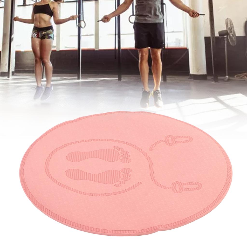 Springseilmatte Rund TPE Yogamatte Stoßdämpfung Geräuschreduzierung für Heim-Fitnessstudio Indoor