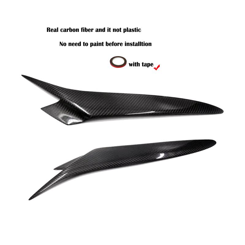 Real Carbon Fiber Headlight Eyebrows Cover for Mazda RX8 2004 - 2007 RX-8 Fiber Glass Matt Black Primer Front Lamp Eyelids