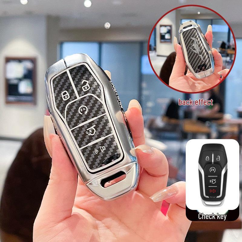 Ford High-End Metal Key Cover for Mondeo, Taurus, Mustang, Explorer, and Edge