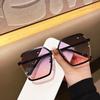 Brand New Square Sunglasses Oversized White Tea Original Brand Design Sun Glasses Female Shades Travel Sunshade Uv 400