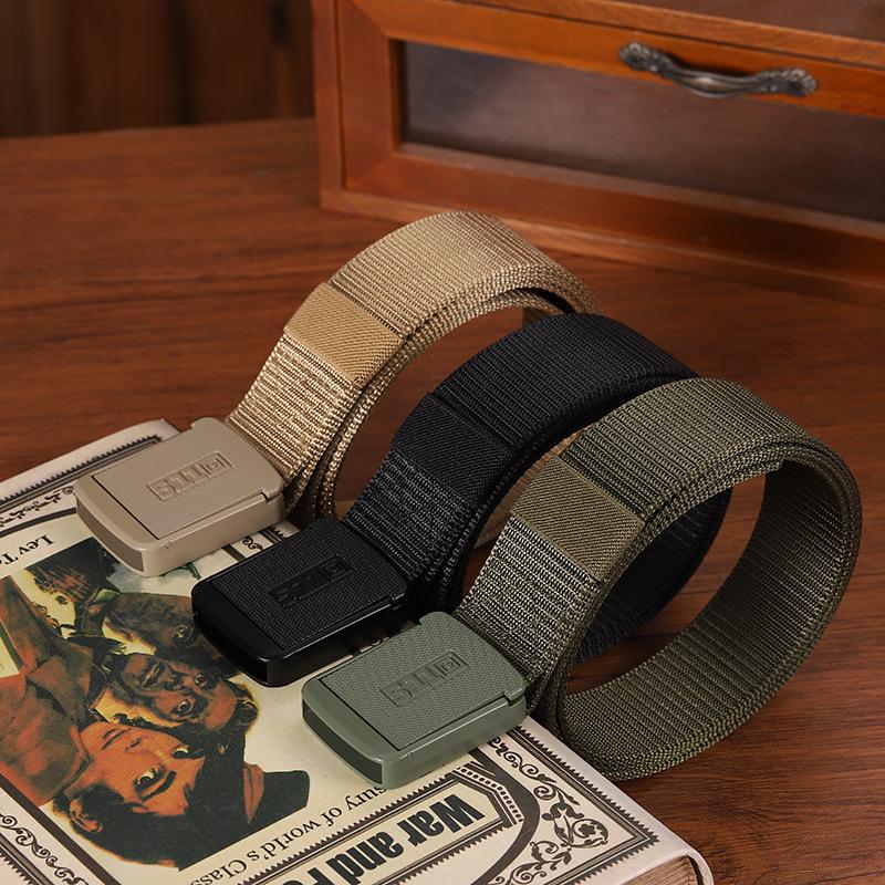 Fashion Belt with Imitation Nylon Webbing & Tank Pattern - Accessory for Clothing, Shoes, and Hats