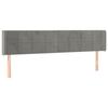 VidaXL LED Headboard Bedroom Furniture Double Bed Accessory Head of Bed Frame Interior Light Grey 3123296