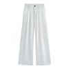 Inotenka Linen Loose Solid Perfect for and Office Use Women's Wide-Leg Pants, Summer, Lightweight, Figure-Flattering, Fit, Breathable, Slimming,