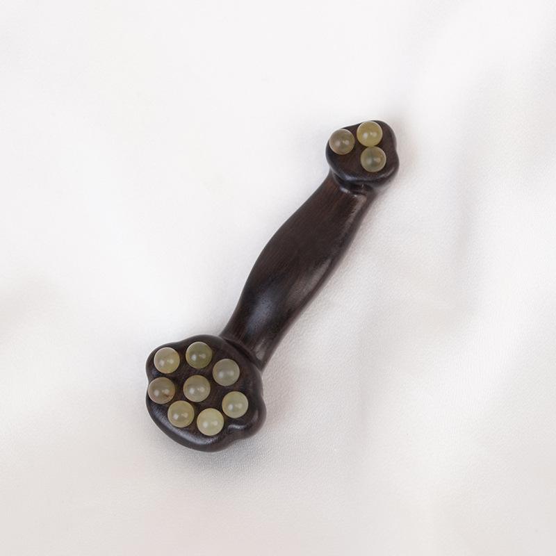 Green Sandalwood Ruyi Horn Massage Stick for Nasal Relief & Eye Area Acupoint Therapy фиолетового сандала