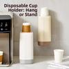 ABS Wall Cup Dispenser No Drilling Required 10.5x11.2x23cm White Cream